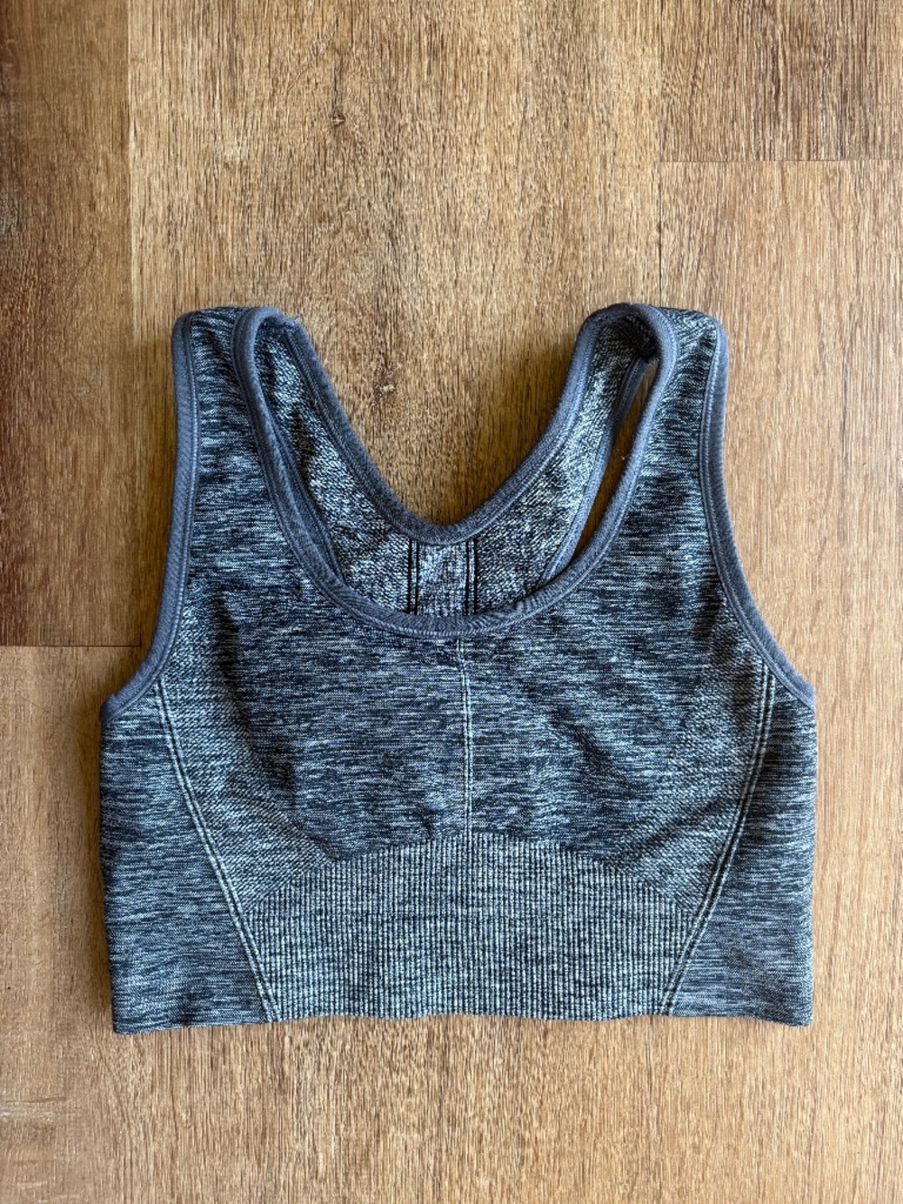 All In Motion Racerback Gray Sports Bra Athletic Bra Full Support Medium